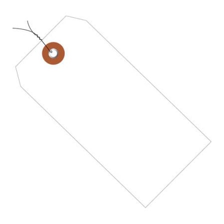 Box Packaging Plastic Shipping Tag Pre WiredNo 8 6-1/4L x 3-1/8W White 100/Pack G26057W